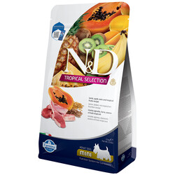 N&D (Naturel&Delicious) - ND Tropical Selection Kuzu ve Meyveli Mini Irk Köpek Maması 1,5 Kg + Temizlik Mendili