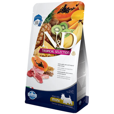 ND Tropical Selection Kuzu ve Meyveli Mini Irk Köpek Maması 1,5 Kg