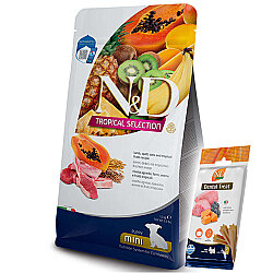 ND Tropical Selection Kuzu ve Meyveli Küçük Irk Yavru Köpek Maması 1,5 Kg + ND Köpek Ödülü - N&D
