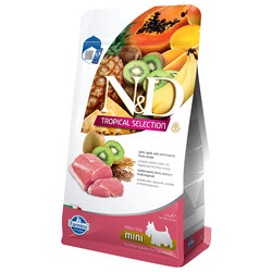 N&D (Naturel&Delicious) - ND Tropical Selection Domuz ve Meyveli Mini Irk Köpek Maması 1,5 Kg + Temizlik Mendili