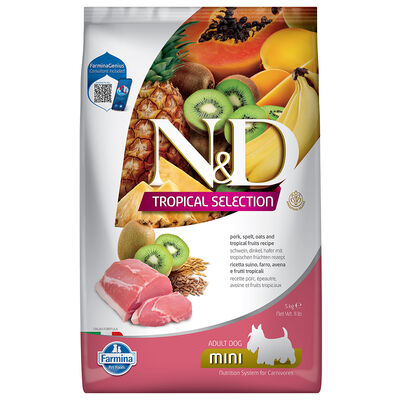 ND Tropical Selection Domuz ve Meyveli Mini Irk Köpek Maması 5 Kg