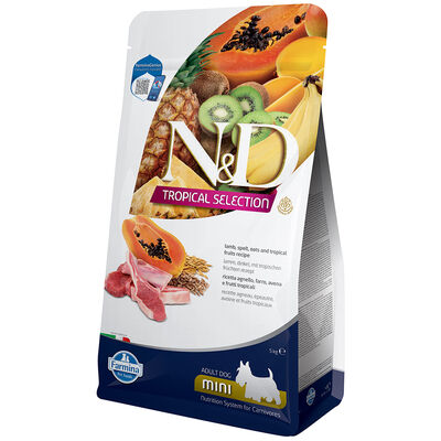 ND Tropical Selection Kuzu ve Meyveli Mini Irk Köpek Maması 5 Kg