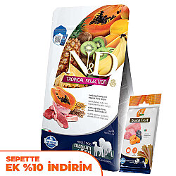 ND Tropical Selection Kuzu ve Meyveli Orta ve Büyük Irk Köpek Maması 2 Kg + ND Köpek Ödülü - N&D