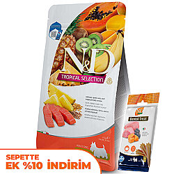 ND Tropical Selection Somon ve Meyveli Mini Irk Köpek Maması 1,5 Kg + ND Köpek Ödülü - N&D