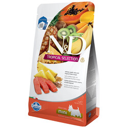 N&D (Naturel&Delicious) - ND Tropical Selection Somon ve Meyveli Mini Irk Köpek Maması 5 Kg + 3 Adet Temizlik Mendili