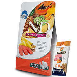ND Tropical Selection Somon ve Meyveli Orta ve Büyük Irk Köpek Maması 2 Kg + ND Köpek Ödülü - N&D