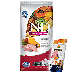 ND Tropical Tavuk ve Meyve Orta ve Büyük Irk Köpek Maması 10 Kg + ND Köpek Ödülü - N&D