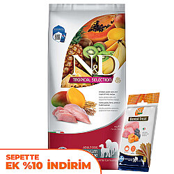 ND Tropical Tavuk ve Meyve Orta ve Büyük Irk Köpek Maması 10 Kg + ND Köpek Ödülü - N&D