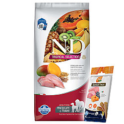 ND Tropical Tavuk ve Meyve Orta ve Büyük Irk Köpek Maması 10 Kg + ND Dental Köpek Ödülü - N&D