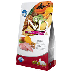 N&D (Naturel&Delicious) - ND Tropical Tavuk ve Meyve Orta ve Büyük Irk Köpek Maması 10 Kg + 4 Adet Temizlik Mendili