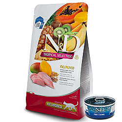 ND Tropical Selection Tavuk ve Meyveli Kısırlaştırılmış Kedi Maması 1,5 Kg + ND Ton ve Somon Konserve 70 Gr - N&D