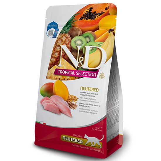 ND Tropical Selection Tavuk ve Meyveli Kısırlaştırılmış Kedi Maması 300 Gr