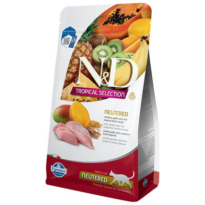 ND Tropical Selection Tavuk ve Meyveli Kısırlaştırılmış Kedi Maması 300 Gr