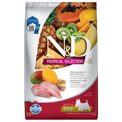 ND Tropical Selection Tavuklu Meyveli Mini Irk Köpek Maması 5 Kg