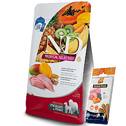ND Tropical Selection Tavuk ve Meyveli Orta ve Büyük Irk Köpek Maması 2 Kg + ND Köpek Ödülü - N&D