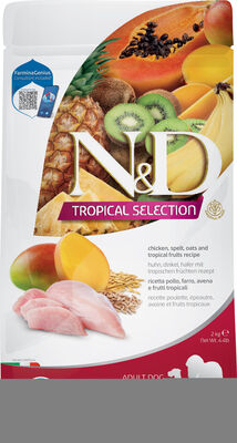 ND Tropical Selection Tavuk ve Meyveli Orta ve Maxi Irk Köpek Maması 2 Kg 