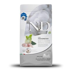 ND White Coat Levrek ve Spirulina Beyaz Tüylü Mini Irk Tahılsız Köpek Maması 2 Kg - Thumbnail