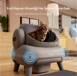 Neakasa Üstü Açık Akıllı Tuvalet Gri - 4