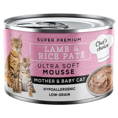 New Chefs Choice Mother Babycat Mousse Anne ve Yavru Kedi Yaş Maması 200 Gr