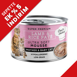 New Chefs Choice Mother Babycat Mousse Anne ve Yavru Kedi Yaş Maması 200 Gr - Chefs Choice