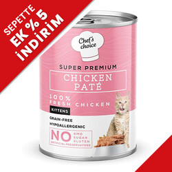 Chefs Choice - New Chefs Choice Pate Chicken Kitten Tavuklu Tahılsız Ezme Yavru Kedi Yaş Maması 400 Gr