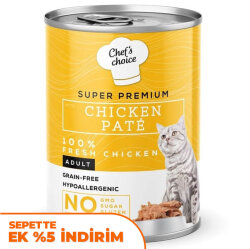 Chefs Choice Pate Chicken Tavuklu Tahılsız Ezme Kedi Yaş Maması 400 Gr - Chefs Choice