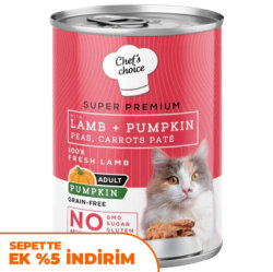 Chefs Choice Pate Kuzu Etli ve Sebzeli Ezme Kedi Yaş Maması 400 Gr - Chefs Choice