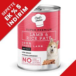 New Chefs Choice Pate Lamb&Rice Kuzu Pirinçli Köpek Yaş Maması 400 Gr - Chefs Choice