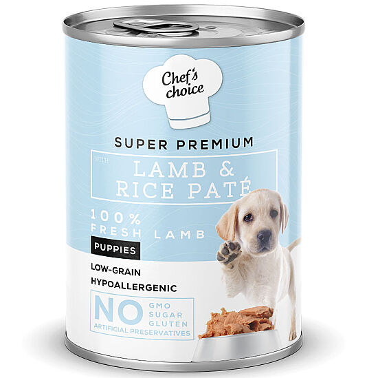 New Chefs Choice Pate Lamb Rice Puppy Kuzu Pirinçli Yavru Köpek Yaş Maması 400 Gr x 6 Adet - 3