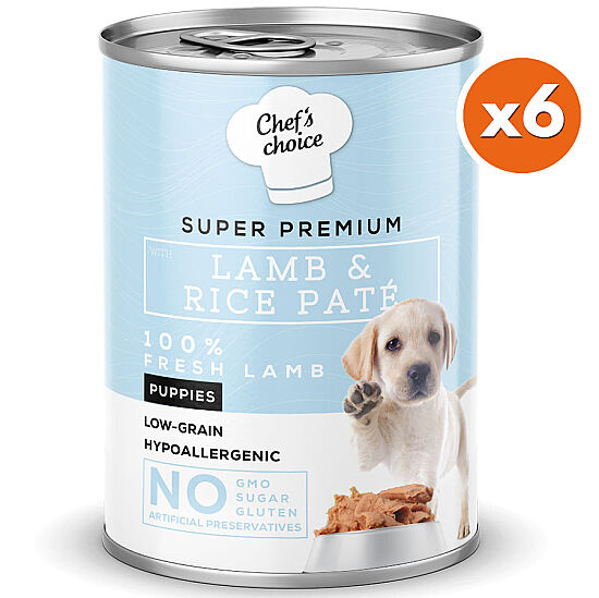 New Chefs Choice Pate Lamb Rice Puppy Kuzu Pirinçli Yavru Köpek Yaş Maması 400 Gr x 6 Adet - 2