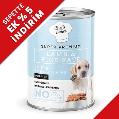 New Chefs Choice Pate Lamb&Rice Puppy Kuzu Pirinçli Yavru Köpek Yaş Maması 400 Gr - 1