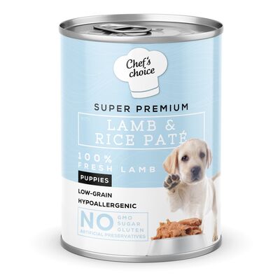 New Chefs Choice Pate Lamb&Rice Puppy Kuzu Pirinçli Yavru Köpek Yaş Maması 400 Gr