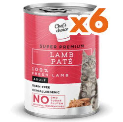 Chefs Choice Pate Lamb Kuzu Etli Tahılsız Ezme Kedi Yaş Maması 400 Gr x 6 Adet - 2