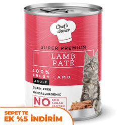 Chefs Choice Pate Lamb Kuzu Etli Tahılsız Ezme Kedi Yaş Maması 400 Gr - Chefs Choice