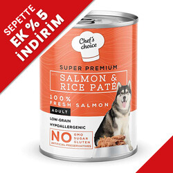 New Chefs Choice Pate Salmon&Rice Somon Pirinçli Köpek Yaş Maması 400 Gr - Chefs Choice