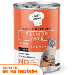 Chefs Choice Pate Salmon Somonlu Tahılsız Ezme Kedi Yaş Maması 400 Gr - Chefs Choice