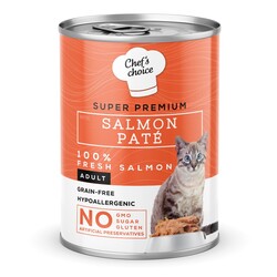 Chefs Choice - New Chefs Choice Pate Salmon Somonlu Tahılsız Ezme Kedi Yaş Maması 400 Gr
