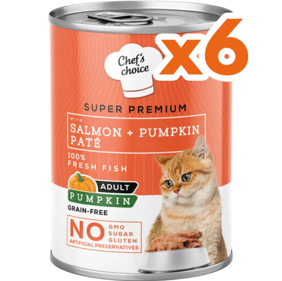Chefs Choice Pate Somonlu ve Sebzeli Ezme Kedi Yaş Maması 400 Gr x 6 Adet - 2