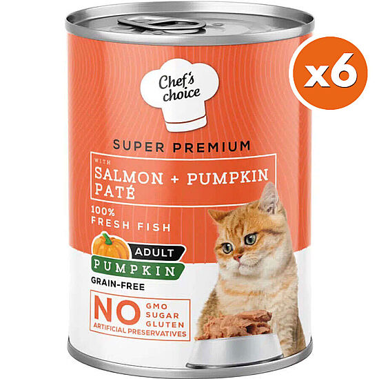 Chefs Choice Pate Somonlu ve Sebzeli Ezme Kedi Yaş Maması 400 Gr x 6 Adet - 2