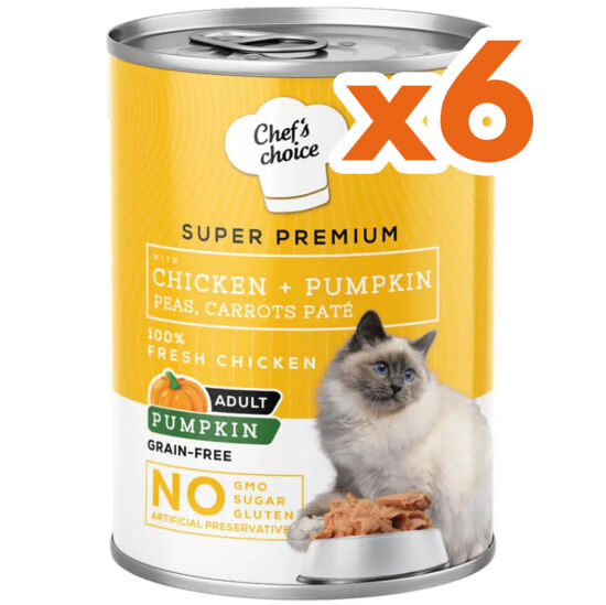 Chefs Choice Pate Tavuklu ve Sebzeli Ezme Kedi Yaş Maması 400 Gr x 6 Adet - 2