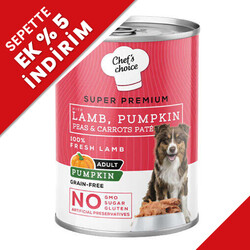 New Chefs Choice Pumpkin Pate Kuzu Balkabak ve Sebzeli Köpek Yaş Maması 400 Gr - Chefs Choice