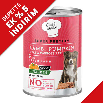 New Chefs Choice Pumpkin Pate Kuzu Balkabak ve Sebzeli Köpek Yaş Maması 400 Gr - 1