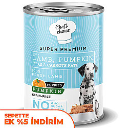 New Chefs Choice Pumpkin Pate Puppy Kuzu Balkabak Yavru Köpek Yaş Maması 400 Gr - Chefs Choice