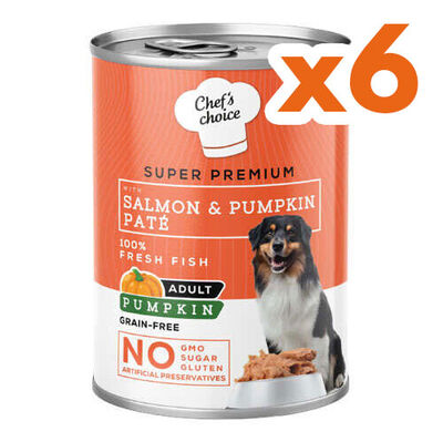 New Chefs Choice Pumpkin Pate Somon Balkabak ve Sebzeli Köpek Yaş Maması 400 Gr x 6 Adet - 2