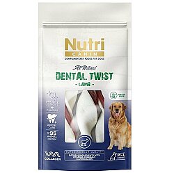 Nutri Canin Dental Twist Kuzulu Diş Sağlığı Köpek Ödülü M-L 120 Gr - Nutri Canin