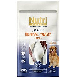 Nutri Canin Dental Twist Ördekli Diş Sağlığı Köpek Ödülü M-L 120 Gr - Nutri Canin