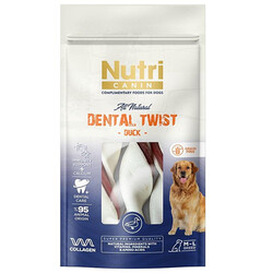 Nutri Canin - Nutri Canin Dental Twist Ördekli Diş Sağlığı Köpek Ödülü M-L 120 Gr