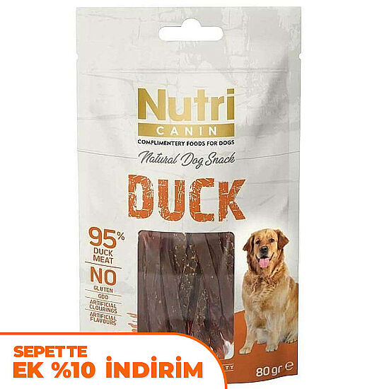 Nutri Canin Duck Ördek Etli Tahılsız Köpek Ödülü 80 Gr - 1