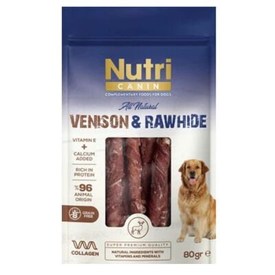 Nutri Canin Geyik Eti Sarılı Kemik Köpek Ödülü 80 Gr