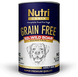 Nutri Canin Grain Free Tahılsız Yaban Domuzu Köpek Konservesi 400 Gr - Nutri Canin